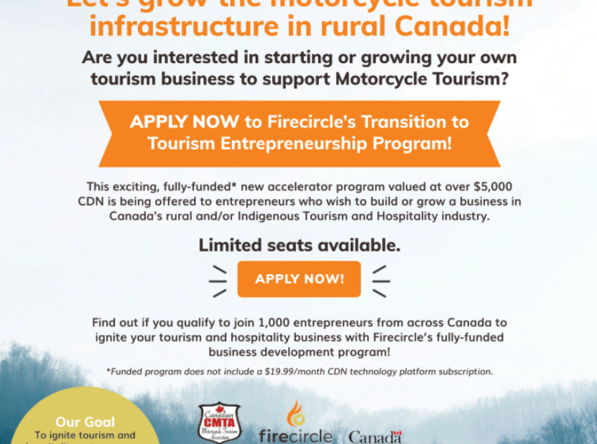 Apply Now to the Transition to Tourism Entrepreneurship Program!
