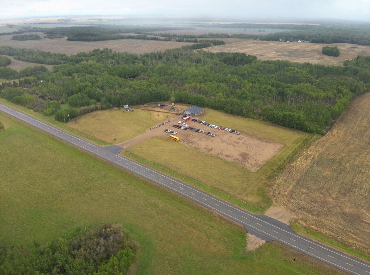 Drone footage from Blueberry Mountain