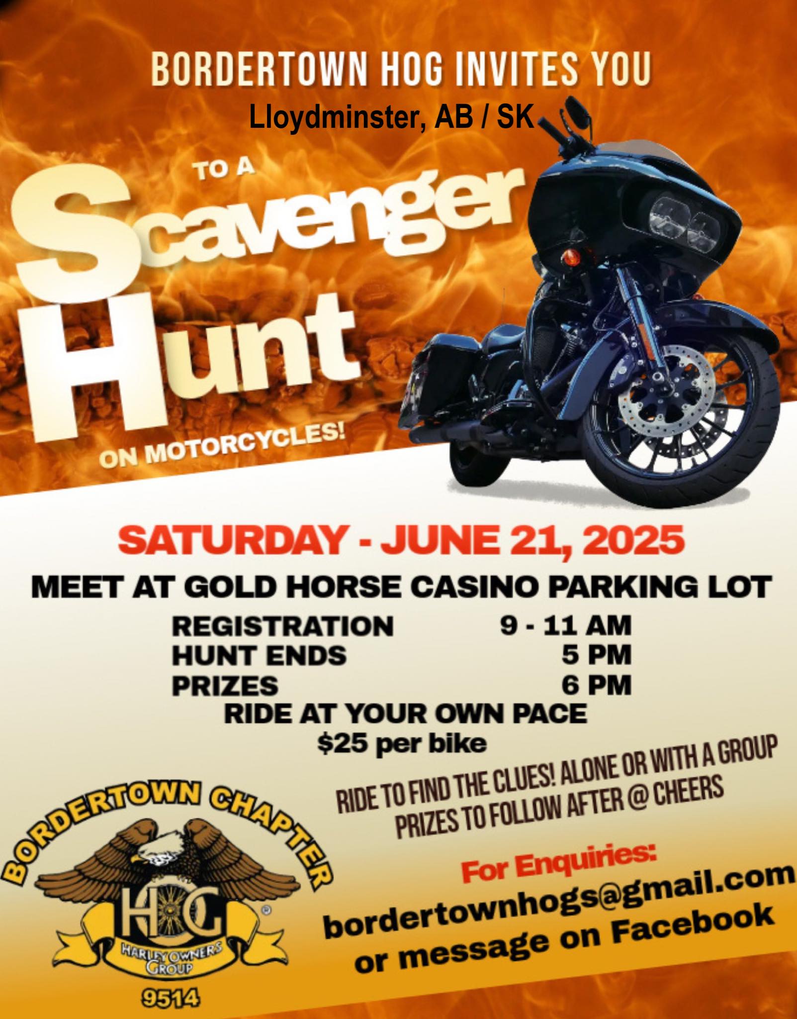 Bordertown HOG invite you to a Scavenger Hunt
